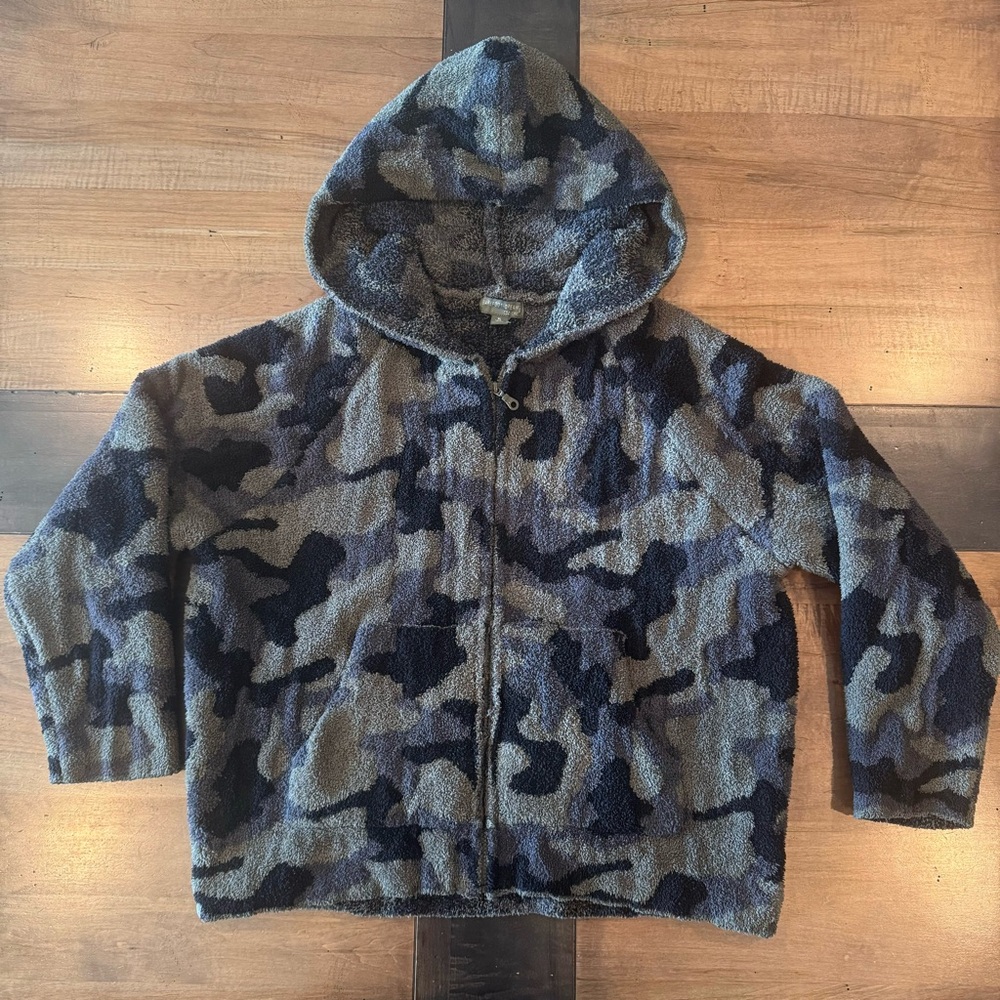 Barefoot Dreams CozyChic Camo Zip Hoodie